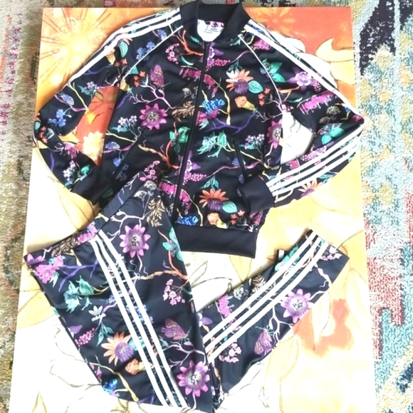 ADIDAS x FARM RIO 2017 Ltd Ed Floral Zip TRACK JACKET *XS nwot & LEGGINGS SET *M - Picture 16 of 16